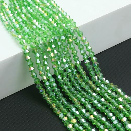 10 Stränge Bicone-Kristallglasperlen, 4,0 mm facettierte Kristallperlen-Anhänger für DIY-Armbandringe, Schmuckherstellungsset, AB-Grün, 10 Stränge, 10 Stränge, 4,0 mm 10 Stränge Bicone-Kristallglasperlen, 4,0 mm facettierte Kristallperlen-Anhänger für DIY-Armbandringe, Schmuckherstellungsset, AB-Grün, 10 Stränge, 10 Stränge, 4,0 mm von SEDRGH