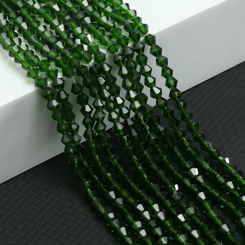 10 Stränge Bicone-Kristallglasperlen, 4,0 mm facettierte Kristallperlen-Anhänger für DIY-Armbandringe, Schmuckherstellungsset – dunkelgrün, 10 Stränge – 10 Stränge 4,0 mm 10 Stränge Bicone-Kristallglasperlen, 4,0 mm facettierte Kristallperlen-Anhänger für DIY-Armbandringe, Schmuckherstellungsset – dunkelgrün, 10 Stränge – 10 Stränge 4,0 mm von SEDRGH