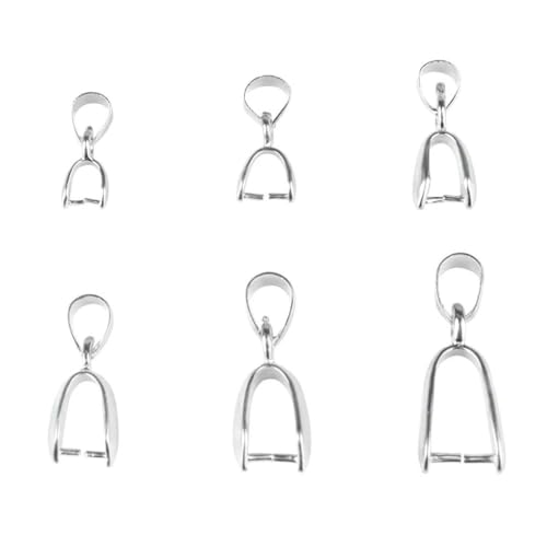 10 Stück/Los Anhänger Clip Verschluss Melonensamen Schnalle Anhänger Verbinder Kupfer Charm Bail Perlen Schmuckzubehör DIY Schmuck Komponente-Silberfarben plattiert-19 von SEDRGH