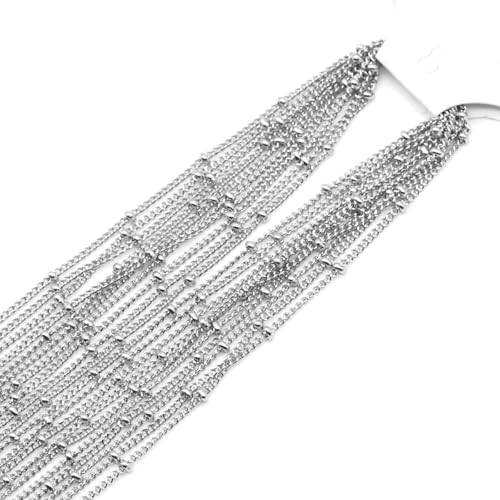 10 Stück/Los Breite 1,5 mm Edelstahl-Perlenkette Halskette Ketten für DIY-Schmuckzubehör Herstellung von Materialien Zubehör-Stahl-45 mm 10 Stück/Los Breite 1,5 mm Edelstahl-Perlenkette Halskette Ketten für DIY-Schmuckzubehör Herstellung von Materialien Zubehör-Stahl-45 mm von SEDRGH