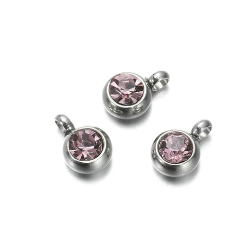 10 Stück 6 mm Edelstahl-Anhänger mit Geburtssteinen, Strass-Kristallperlen, Anhänger für Halsketten, Armbänder, Schmuckherstellung, Stahl, Lila, 10 Stück 10 Stück 6 mm Edelstahl-Anhänger mit Geburtssteinen, Strass-Kristallperlen, Anhänger für Halsketten, Armbänder, Schmuckherstellung, Stahl, Lila, 10 Stück von SEDRGH