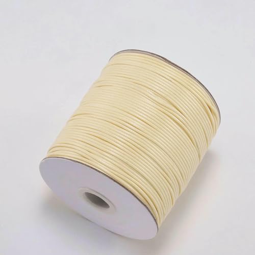 10 m/Los Koreanische gewachste Baumwollschnur, gewachster Faden, Schnur, Riemen, Halskette, Seil, Perle für DIY-Armband zur Schmuckherstellung, Beige, 1,0 mm (10 Meter) von SEDRGH