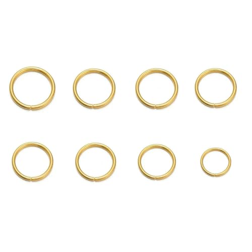 100–200 Stück/Los Edelstahl offene Biegeringe Spaltringe Verbinder für DIY Schmuckherstellung Zubehör Zubehör Großhandel-Geschlossener Ring x 100 Stück-10 mm x 1,0 mm von SEDRGH