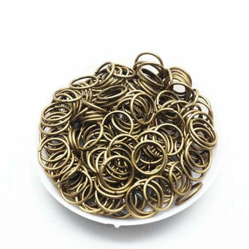 100–200 Stück 4,0 mm 5 mm 6 mm 7 mm 8 mm 10 mm 12 mm offene Biegeringe für Schmuckverbinder Kettenglieder-Antikbronze-1,2 x 10 mm 100 Stück von SEDRGH