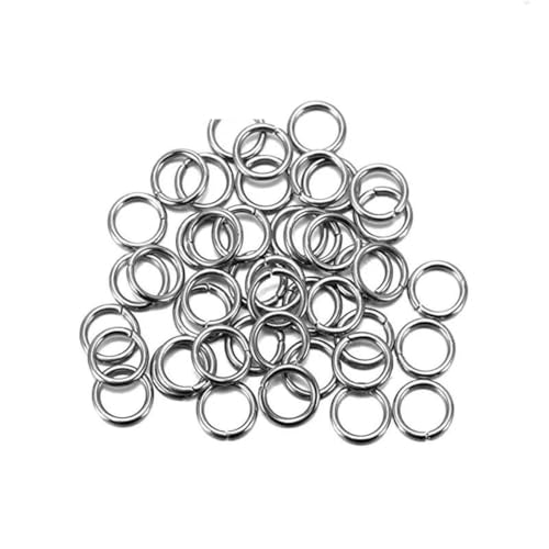 100–200 Stück 4,0 mm 5 mm 6 mm 7 mm 8 mm 10 mm Edelstahl-Spaltringe, offene Biegeringe, Verbinder zur Schmuckherstellung – Originalfarbe – 0,7 x 8 mm von SEDRGH