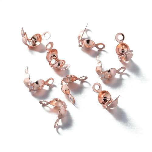 100–200 Stück Verbinderverschluss, 4 x 7 mm, Kugelkette, Kalotte, Endcrimps, Perlen, Verbinderkomponenten für DIY-Schmuckherstellung, Roségold, 200 Stück 100–200 Stück Verbinderverschluss, 4 x 7 mm, Kugelkette, Kalotte, Endcrimps, Perlen, Verbinderkomponenten für DIY-Schmuckherstellung, Roségold, 200 Stück von SEDRGH