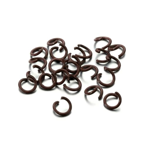 100 Stück/Los 1,2 x 8 mm bunte Metall-Biegeringe, offener Spaltring-Verbinder für Halsketten, Armbänder, Kettenhemd, Schmuckherstellung, Braun, 8 mm x 100 Stück 100 Stück/Los 1,2 x 8 mm bunte Metall-Biegeringe, offener Spaltring-Verbinder für Halsketten, Armbänder, Kettenhemd, Schmuckherstellung, Braun, 8 mm x 100 Stück von SEDRGH