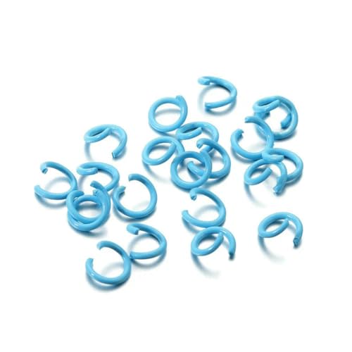 100 Stück/Los 1,2 x 8 mm bunte Metall-Biegeringe, offener Spaltring-Verbinder für Halsketten, Armbänder, Kettenhemd, Schmuckherstellung, Himmelblau, 8 mm x 100 Stück 100 Stück/Los 1,2 x 8 mm bunte Metall-Biegeringe, offener Spaltring-Verbinder für Halsketten, Armbänder, Kettenhemd, Schmuckherstellung, Himmelblau, 8 mm x 100 Stück von SEDRGH