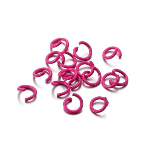 100 Stück/Los 1,2 x 8 mm bunte Metall-Biegeringe, offener Spaltring-Verbinder für Halsketten, Armbänder, Kettenhemd, Schmuckherstellung, Rosarot, 8 mm x 100 Stück 100 Stück/Los 1,2 x 8 mm bunte Metall-Biegeringe, offener Spaltring-Verbinder für Halsketten, Armbänder, Kettenhemd, Schmuckherstellung, Rosarot, 8 mm x 100 Stück von SEDRGH