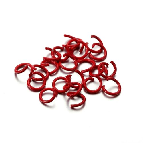 100 Stück/Los 1,2 x 8 mm bunte Metall-Biegeringe, offener Spaltring-Verbinder für Halsketten, Armbänder, Kettenhemd, Schmuckherstellung, Rot, 8 mm x 100 Stück 100 Stück/Los 1,2 x 8 mm bunte Metall-Biegeringe, offener Spaltring-Verbinder für Halsketten, Armbänder, Kettenhemd, Schmuckherstellung, Rot, 8 mm x 100 Stück von SEDRGH