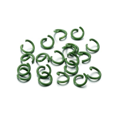 100 Stück/Los 1,2 x 8 mm bunte Metall-Biegeringe, offener Spaltring-Verbinder für Halsketten, Armbänder, Kettenhemd, Schmuckherstellung – Armeegrün – 8 mm x 100 Stück 100 Stück/Los 1,2 x 8 mm bunte Metall-Biegeringe, offener Spaltring-Verbinder für Halsketten, Armbänder, Kettenhemd, Schmuckherstellung – Armeegrün – 8 mm x 100 Stück von SEDRGH