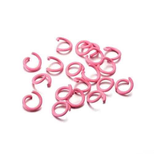 100 Stück/Los 1,2 x 8 mm bunte Metall-Biegeringe, offener Spaltring-Verbinder für Halsketten, Armbänder, Kettenhemd, Schmuckherstellung – Dunkelrosa – 8 mm x 100 Stück 100 Stück/Los 1,2 x 8 mm bunte Metall-Biegeringe, offener Spaltring-Verbinder für Halsketten, Armbänder, Kettenhemd, Schmuckherstellung – Dunkelrosa – 8 mm x 100 Stück von SEDRGH