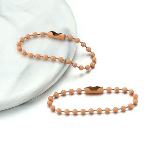 100 Stück/Los 10 cm Eisen Bunte Kugelperlenkette Passend für Schlüsselring Schlüsselanhänger Puppenetikett Handanhänger Anschluss DIY Schmuckherstellung-Orange-12 cm 100 Stück/Los 10 cm Eisen Bunte Kugelperlenkette Passend für Schlüsselring Schlüsselanhänger Puppenetikett Handanhänger Anschluss DIY Schmuckherstellung-Orange-12 cm von SEDRGH