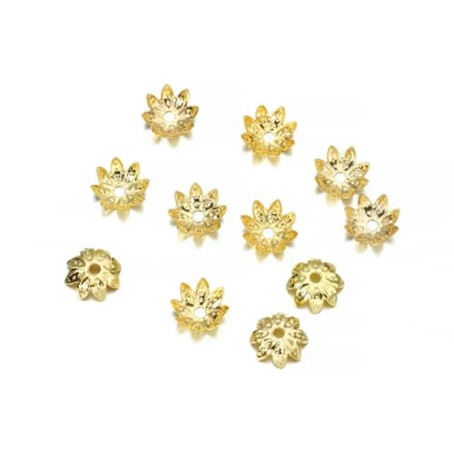 100 Stück/Los 8 10 mm Lotusblume Metall Lose Abstandsperlenkappen Kegelendperlenkappe Filigran für DIY-Schmuckherstellung-Gold-10 mm 100 Stück/Los 8 10 mm Lotusblume Metall Lose Abstandsperlenkappen Kegelendperlenkappe Filigran für DIY-Schmuckherstellung-Gold-10 mm von SEDRGH