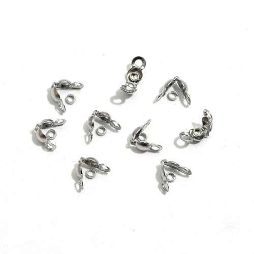 100 Stück/Los Edelstahl vergoldeter Verbindungsverschluss Crimp-Endperlen für Armband-Halskettenketten DIY Schmuckherstellung Zubehör-3,2 x 6,3,0 mm 100 Stück_a von SEDRGH