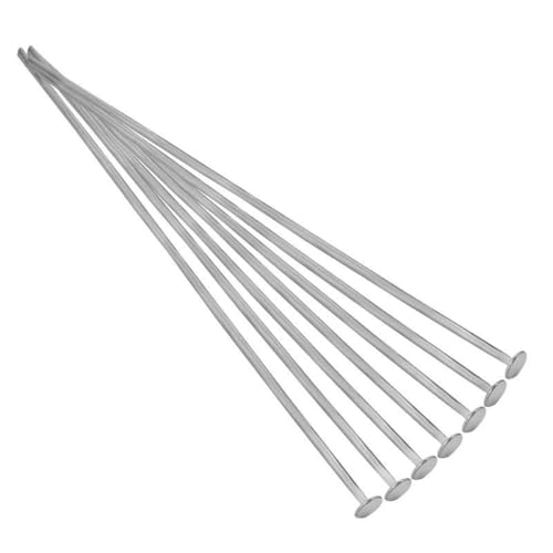 100 Stück/Los Metall Flachkopf Augenkopfstifte Vergoldete Kopfstifte Für Schmuckzubehör Herstellung DIY Handarbeit Zubehör Zubehör-B Weiß K-0,7x32mm von SEDRGH