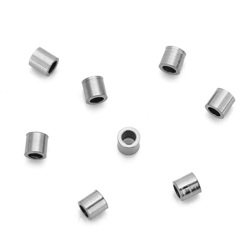 100 Stück 1,5 mm 2 mm 2,5 mm Edelstahl-End-Quetschperlen mit großem Loch, Abstandshalter-Stopperperlen für DIY-Armband, Halskette, Schmuckherstellung-Rohrstahl_b 100 Stück 1,5 mm 2 mm 2,5 mm Edelstahl-End-Quetschperlen mit großem Loch, Abstandshalter-Stopperperlen für DIY-Armband, Halskette, Schmuckherstellung-Rohrstahl_b von SEDRGH