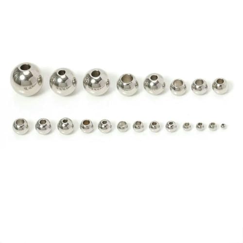 100 Stück 2/3/4/5/6/8/10 mm Edelstahl Goldfarbene Abstandsperlen Charm Lose Perlen DIY Armbänder Perlen zur Schmuckherstellung-6x1,5 mm von SEDRGH