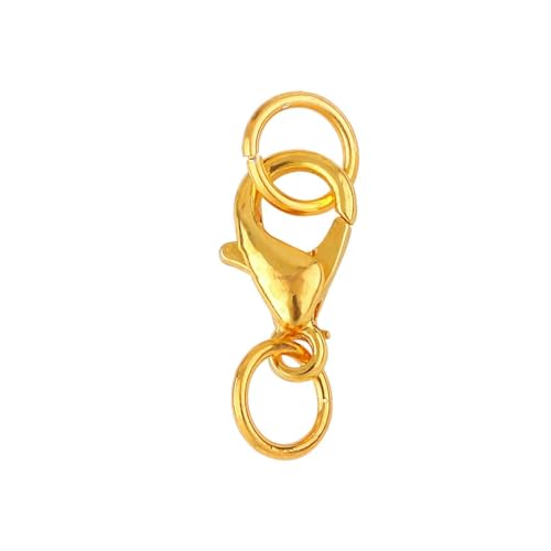 10er-Set Edelstahl-Karabinerverschluss, Biegeringe, Verbinder, Verschluss für Armband, Halskette, Ketten, DIY-Schmuckherstellung, 10/12/14,0 mm - 10 mm, Gold 10er-Set Edelstahl-Karabinerverschluss, Biegeringe, Verbinder, Verschluss für Armband, Halskette, Ketten, DIY-Schmuckherstellung, 10/12/14,0 mm - 10 mm, Gold von SEDRGH