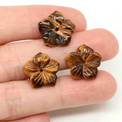 15 mm Kristall-Pfirsichblüten-Blumen-Abstandshalterperlen, Naturstein, lose Perlen für DIY-Ohrring-Armband-Halskette, Schmuckherstellung, Tigerauge, 1 Stück 15 mm Kristall-Pfirsichblüten-Blumen-Abstandshalterperlen, Naturstein, lose Perlen für DIY-Ohrring-Armband-Halskette, Schmuckherstellung, Tigerauge, 1 Stück von SEDRGH