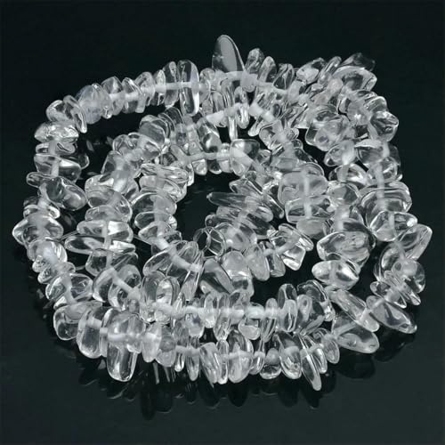 16 Zoll Natursteinperlen, Splitterperlen, 5–8 mm, unregelmäßige Kristall-Achat-Kiesperlen, DIY-Armband für Schmuck, weißer Kristall, Länge ca. 39 cm 16 Zoll Natursteinperlen, Splitterperlen, 5–8 mm, unregelmäßige Kristall-Achat-Kiesperlen, DIY-Armband für Schmuck, weißer Kristall, Länge ca. 39 cm von SEDRGH