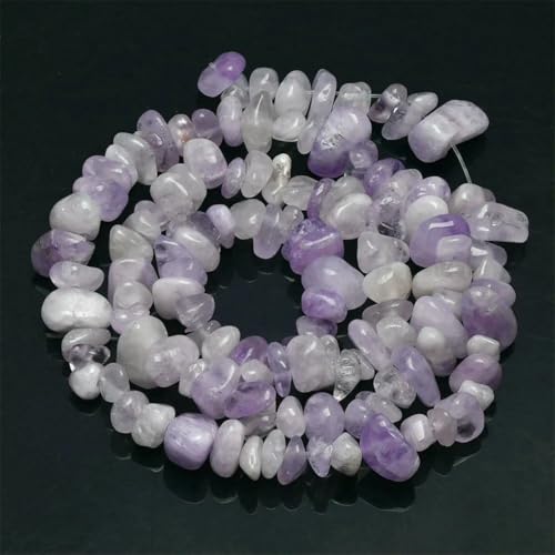 16 Zoll Natursteinperlen, Splitterperlen, 5–8 mm, unregelmäßige Kristallachat-Kiesperlen, DIY-Armband für Schmuck, Lila, Kingsize, Länge ca. 39 cm 16 Zoll Natursteinperlen, Splitterperlen, 5–8 mm, unregelmäßige Kristallachat-Kiesperlen, DIY-Armband für Schmuck, Lila, Kingsize, Länge ca. 39 cm von SEDRGH