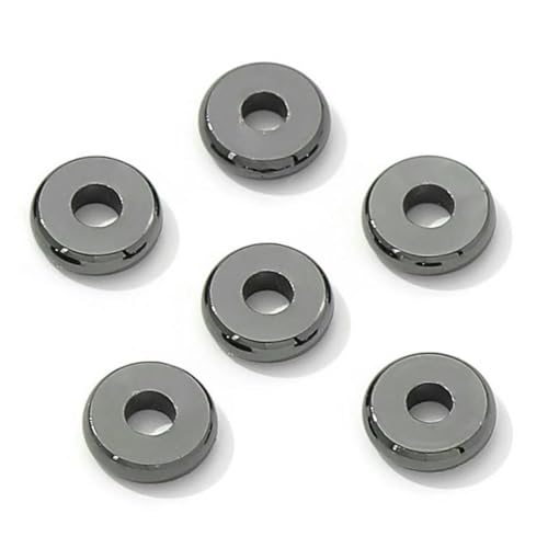 18 Karat vergoldete Messing-Abstandsperlen, flach, für die Armbandherstellung, Schmuckbeschläge, Trenner für Perlen, DIY-Schmuckherstellung, Zubehör, Schwarz, 3,0 mm, 50 Stück 18 Karat vergoldete Messing-Abstandsperlen, flach, für die Armbandherstellung, Schmuckbeschläge, Trenner für Perlen, DIY-Schmuckherstellung, Zubehör, Schwarz, 3,0 mm, 50 Stück von SEDRGH