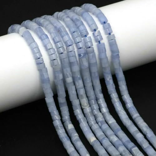 2 x 4,0 mm flache, runde Naturstein-Abstandsperlen, Amethyst, Lapislazuli, lose Edelstein-Rondelle-Perle für die Schmuckherstellung, DIY-Armband, Halskette, lila Achat, 10 Stränge von SEDRGH