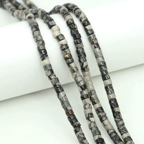 2 x 4,0 mm flache, runde Naturstein-Abstandsperlen, Amethyst, Lapislazuli, lose Edelstein-Rondelle-Perle zur Schmuckherstellung, DIY-Armband, Halskette, Picasso, 20 Stränge von SEDRGH