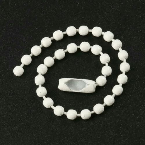 20 Stück/Los 2,4,0 mm Kugelperlenketten passend für Schlüsselanhänger/Puppen/Etiketten, Handanhänger-Anschluss für DIY-Armband, Schmuckherstellung, Zubehör, 12 cm, weiße Kette, 20 Stück 20 Stück/Los 2,4,0 mm Kugelperlenketten passend für Schlüsselanhänger/Puppen/Etiketten, Handanhänger-Anschluss für DIY-Armband, Schmuckherstellung, Zubehör, 12 cm, weiße Kette, 20 Stück von SEDRGH