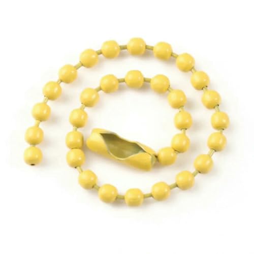 20 Stück/Los 2,4 mm Kugelperlenketten passend für Schlüsselanhänger/Puppen/Etiketten, Handanhänger-Anschluss für DIY-Armband, Schmuckherstellung, Zubehör, 12 cm, gelbe Kette, 40 Stück 20 Stück/Los 2,4 mm Kugelperlenketten passend für Schlüsselanhänger/Puppen/Etiketten, Handanhänger-Anschluss für DIY-Armband, Schmuckherstellung, Zubehör, 12 cm, gelbe Kette, 40 Stück von SEDRGH