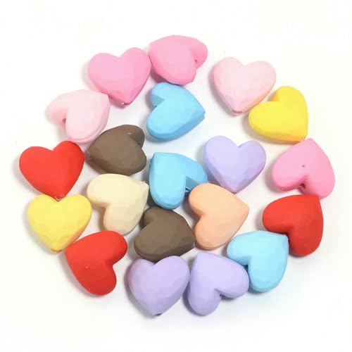 20 Stück/Los Acrylperlen Charms Bogen Herzform Matt Gemischte Farbe Lose Perlen Für Ohrring Armband Anhänger Schmuckherstellung Finden-19x16mm-gemischte Farbe 20 Stück/Los Acrylperlen Charms Bogen Herzform Matt Gemischte Farbe Lose Perlen Für Ohrring Armband Anhänger Schmuckherstellung Finden-19x16mm-gemischte Farbe von SEDRGH