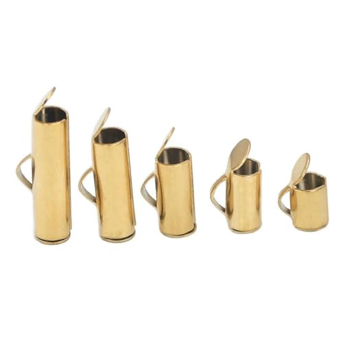 20 Stück/Los Edelstahl-Schiebeverschluss, Rohrschieber, Endkappen, Crimp-Endrohr für Perlen, Rocailles-Perlen, Halskette, Schmuckherstellung, Goldfarbe, 25 mm, 20 Stück von SEDRGH