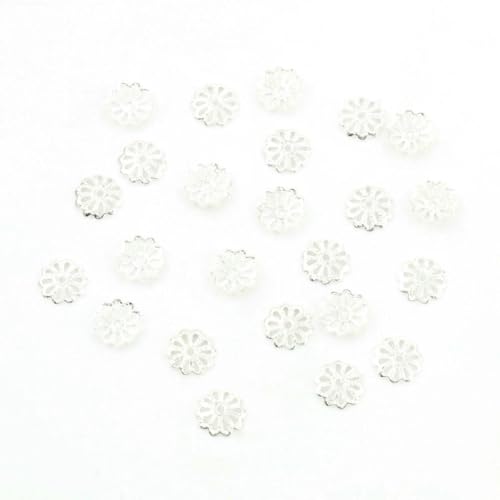 200 Stück/Los 6 mm Hohlblume Edelstahl Metall Filigran Lose Abstandshalter Perlenkappen für DIY Schmuckzubehör Herstellung von Zubehör-Silber-9 mm 200 Stück 200 Stück/Los 6 mm Hohlblume Edelstahl Metall Filigran Lose Abstandshalter Perlenkappen für DIY Schmuckzubehör Herstellung von Zubehör-Silber-9 mm 200 Stück von SEDRGH