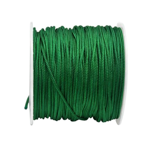 22 Yard 1,0 mm Nylon-Perlenschnur, Armbandschnur, chinesischer Knoten, geflochtene Kordel, Kumihimo-Makramee-Faden für Schlüsselanhänger, Schmuckherstellung, Tintengrün von SEDRGH