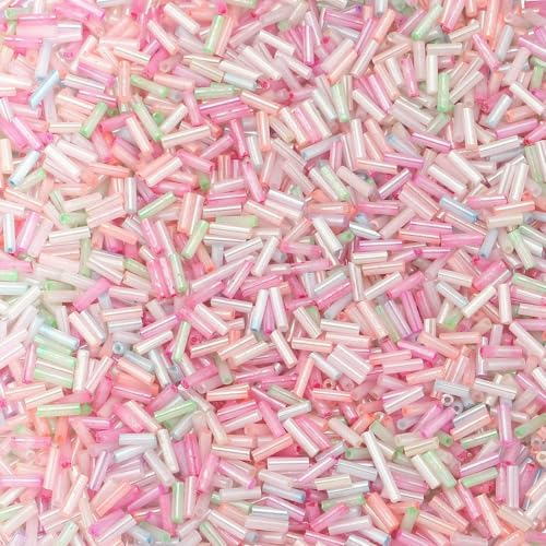 225 Stück/Los Bunte Glasperlen Lose Spacer Tube Shape Bead Für DIY Handgefertigte Ohrringe Armbänder Schmuckzubehör-Colored_a von SEDRGH