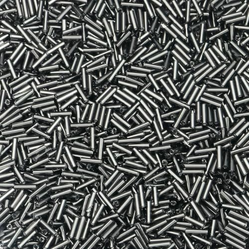 225 Stück/Los Bunte Glasperlen Lose Spacer Tube Shape Bead Für DIY Handgefertigte Ohrringe Armbänder Schmuckzubehör-Schwarz von SEDRGH