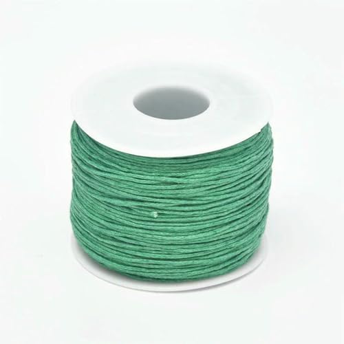 24–70 m 1 mm gewachste Baumwollschnur zum Perlenbasteln, Basteln, für Armbänder, Halsketten, geflochtene Schnüre, Schmuckherstellung, HK042-grüne Wachsschnur, 1 mm x 70 m (Länge) von SEDRGH