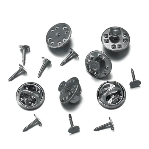 30/50/100 Stück Metall-Anstecknadel mit Verschluss, Brosche, Abzeichenhalter, Reversbasis für DIY-Schmuckmaterial, Herstellung von Bastelzubehör, schwarzes Set, 30 Stück von SEDRGH