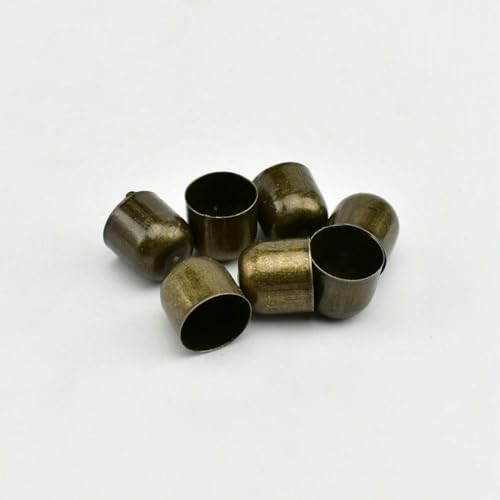 30–50 Stück/Los 4–12 mm Endspitze Quaste Kappe DIY Finden Ohrringe Armband Fußkettchen Zubehör Crimp End Perlen für Schmuckherstellung-Antike Bronze-4 x 5 mm 50 Stück von SEDRGH