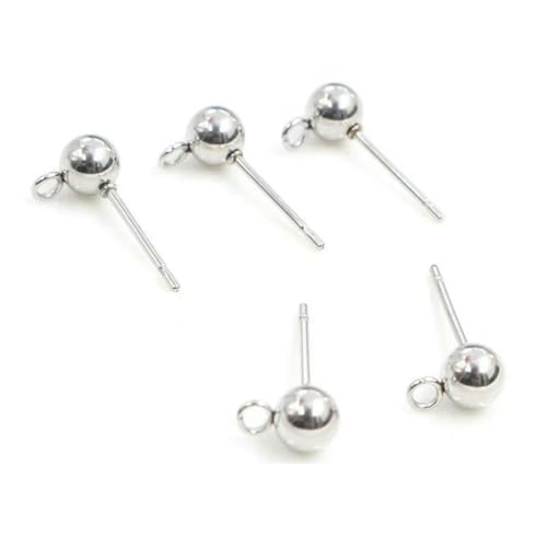 30 Stück 3/4/5/6 mm 316 Edelstahl Gold Pin Befunde Ohrstecker Basic Pins Stopper Verbinder für DIY Schmuckherstellung Zubehör- Pin-4,0 mm von SEDRGH