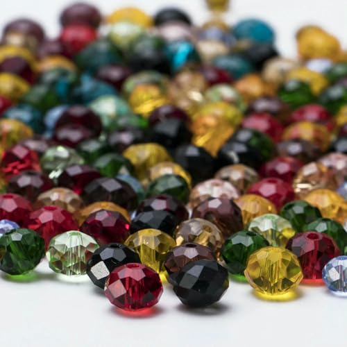 4 6 8 10 mm tschechische Rondelle-Kristallperlen, facettierte Glasperlen, lose Abstandsperlen für die Schmuckherstellung, DIY-Handarbeiten, BZ1300, 45–8 mm, 60–65 Stück 4 6 8 10 mm tschechische Rondelle-Kristallperlen, facettierte Glasperlen, lose Abstandsperlen für die Schmuckherstellung, DIY-Handarbeiten, BZ1300, 45–8 mm, 60–65 Stück von SEDRGH