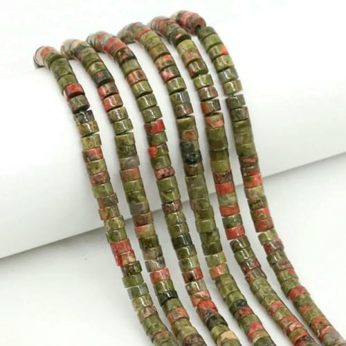 4 x 2 mm flache runde Natursteinperlen, Tigerauge, Achate, Quarze, Rondelle-Perlen für die Schmuckherstellung, DIY-Ohrring, Armband, Halskette, Unakit, 5 Stränge 4 x 2 mm flache runde Natursteinperlen, Tigerauge, Achate, Quarze, Rondelle-Perlen für die Schmuckherstellung, DIY-Ohrring, Armband, Halskette, Unakit, 5 Stränge von SEDRGH