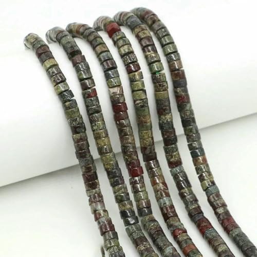 4 x 2 mm flache runde Natursteinperlen, Tigerauge, Achate, Quarze, Rondelle-Perlen für die Schmuckherstellung, DIY-Ohrring, Armband, Halskette – Drachenblut-Jaspis – 20 Stränge 4 x 2 mm flache runde Natursteinperlen, Tigerauge, Achate, Quarze, Rondelle-Perlen für die Schmuckherstellung, DIY-Ohrring, Armband, Halskette – Drachenblut-Jaspis – 20 Stränge von SEDRGH