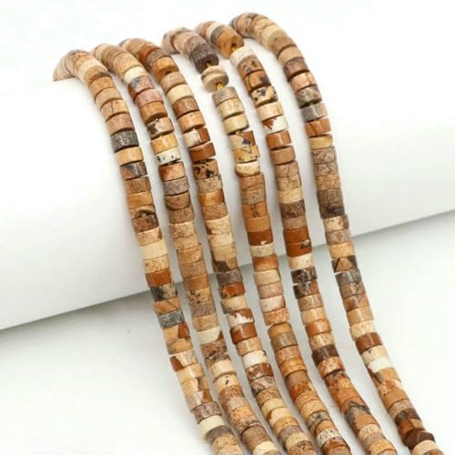 4 x 2 mm flache runde Natursteinperlen, Tigerauge, Achate, Quarze, Rondelle-Perlen zur Schmuckherstellung, DIY-Ohrring, Armband, Halskette, Bildjaspis, 5 Stränge 4 x 2 mm flache runde Natursteinperlen, Tigerauge, Achate, Quarze, Rondelle-Perlen zur Schmuckherstellung, DIY-Ohrring, Armband, Halskette, Bildjaspis, 5 Stränge von SEDRGH