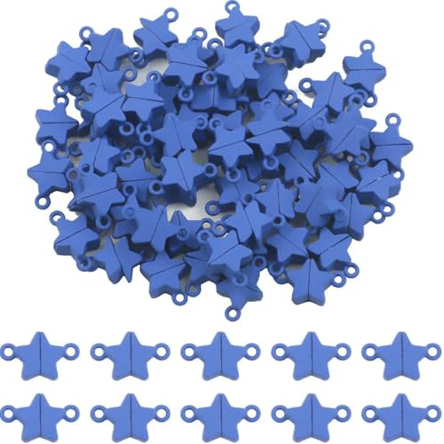 5~20 Paar Backfarbe Liebesherz Magnetverschluss Perlen Endverbinder Charm für Schmuck Armband Halskette Herstellung DIY Zubehör-Stern-Dunkelblau-20 Paar Menge von SEDRGH
