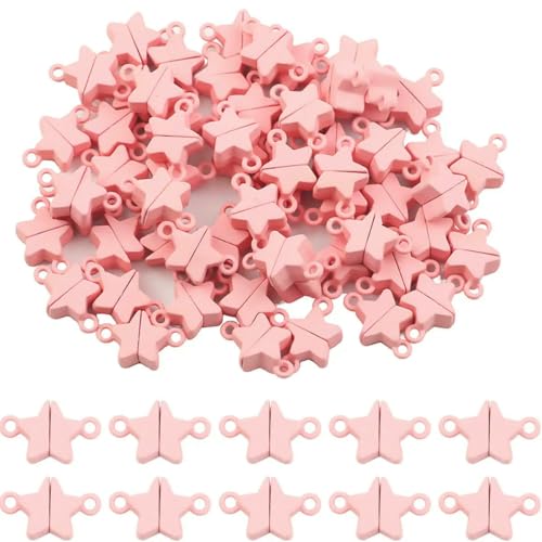 5~20 Paar Backfarbe Liebesherz Magnetverschluss Perlen Endverbinder Charm für Schmuck Armband Halskette Herstellung DIY Zubehör-Stern-Pink-20 Paar Menge 5~20 Paar Backfarbe Liebesherz Magnetverschluss Perlen Endverbinder Charm für Schmuck Armband Halskette Herstellung DIY Zubehör-Stern-Pink-20 Paar Menge von SEDRGH