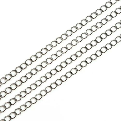 5 Meter/Los ovale lange Gliederring-Verlängerungsketten, Schwanzverlängerungskette für DIY-Schmuckherstellung, Zubehör, Rotguss, 4,8 mm x 5 m von SEDRGH
