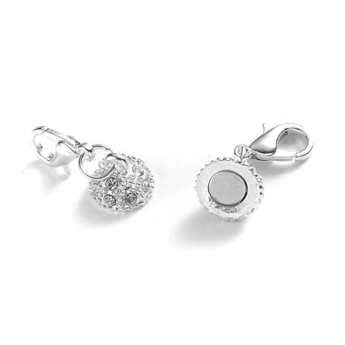 5 Paar runde Magnetverschlüsse, Perlen, Strass-Charms, Anhänger, DIY, Paar, Magnetschnalle für Schmuckarmband, 14/16 mm, 17–16 x 10 mm von SEDRGH