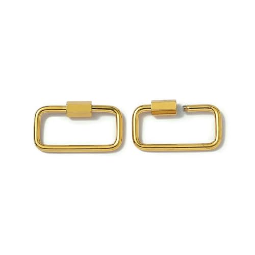 5 Stück/Los Geometrischer Edelstahl vergoldet Herz Stern Schraubverbinder Clips Verschlussverschlüsse für Halskette Schlüsselanhänger DIY Schmuck-YE822x5 von SEDRGH